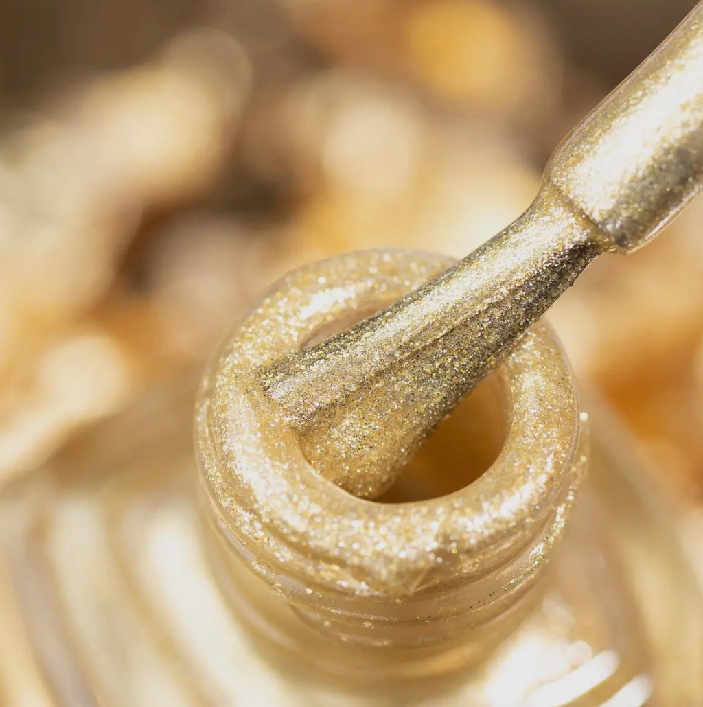 Freyja Shimmering Gold Nail Polish, 11 mL