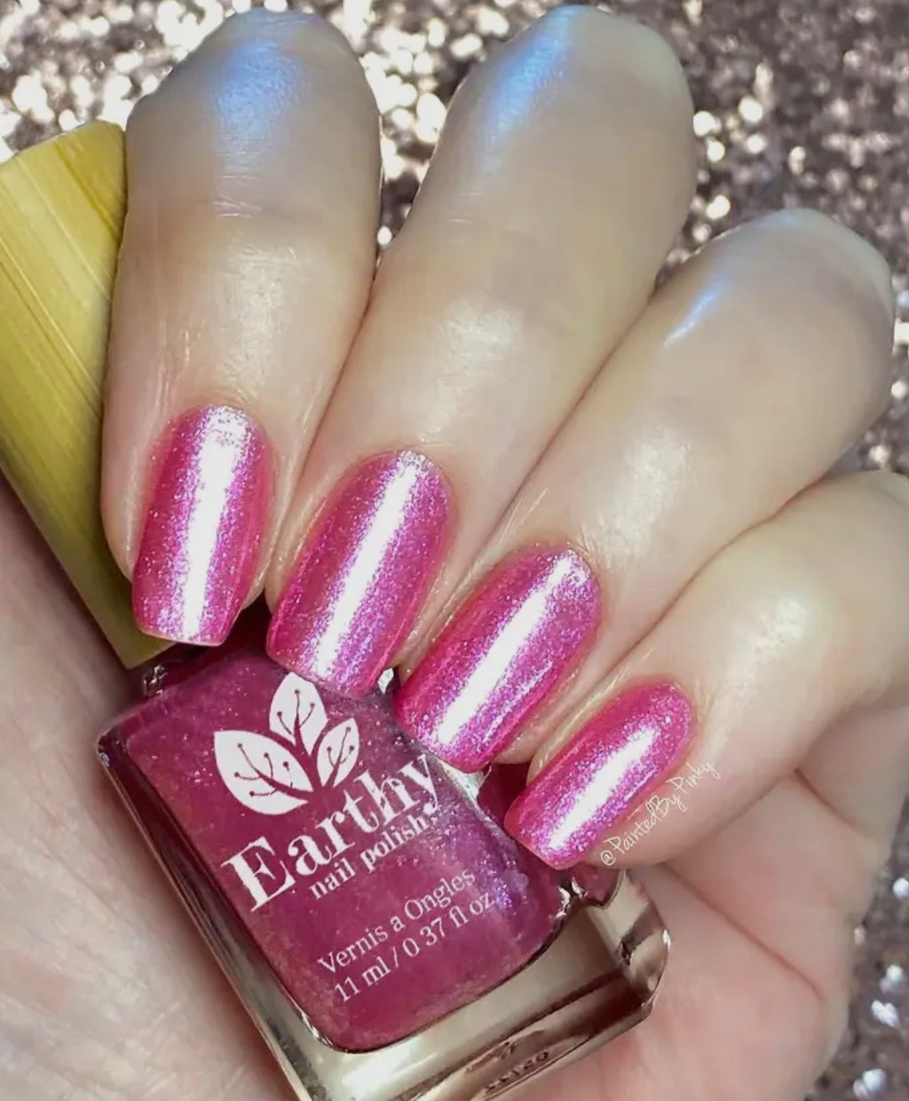 Jaipur Vivid Pink Glitter Nail Polish, 11 mL