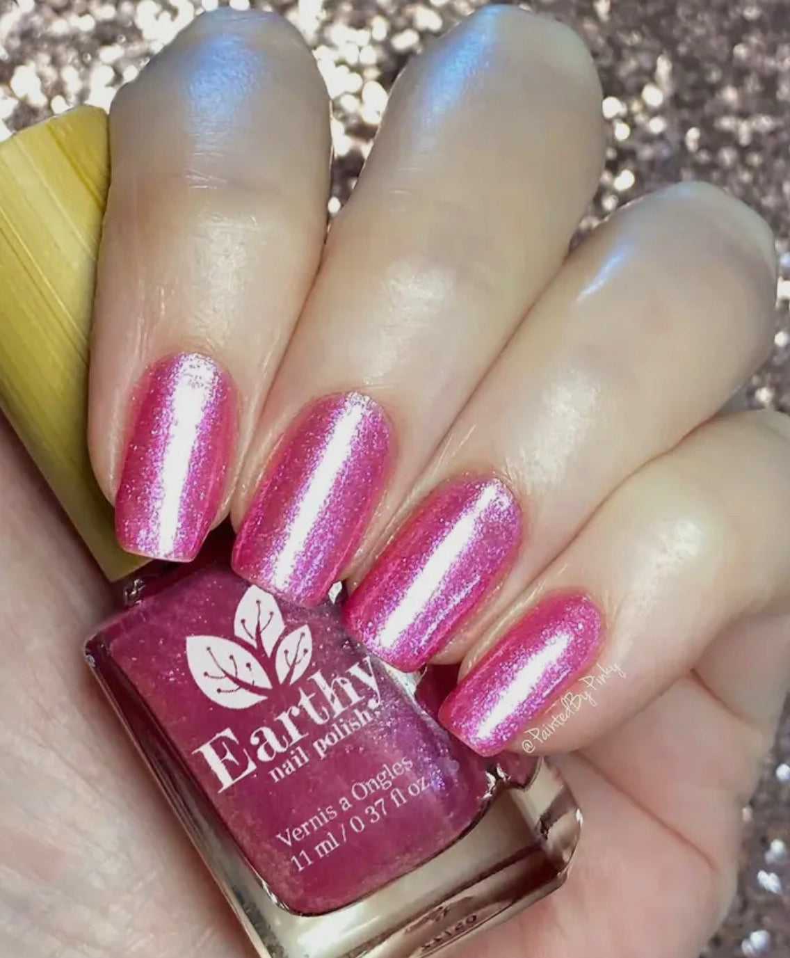 Jaipur Vivid Pink Glitter Nail Polish, 11 mL
